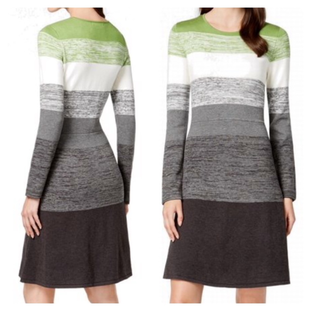5/$25 Jessica Howard Striped Sweater Dress